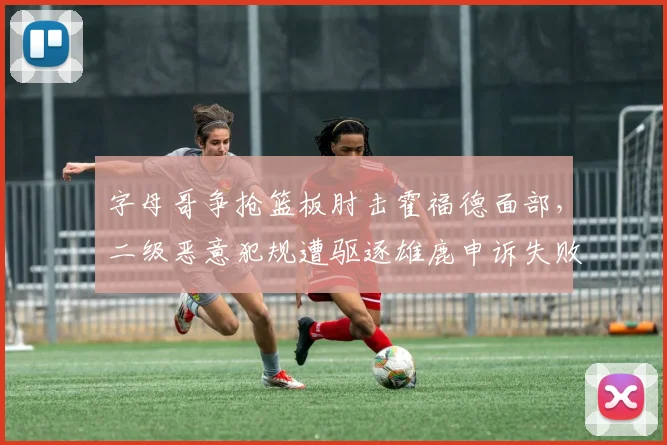 字母哥争抢篮板肘击霍福德面部，二级恶意犯规遭驱逐雄鹿申诉失败